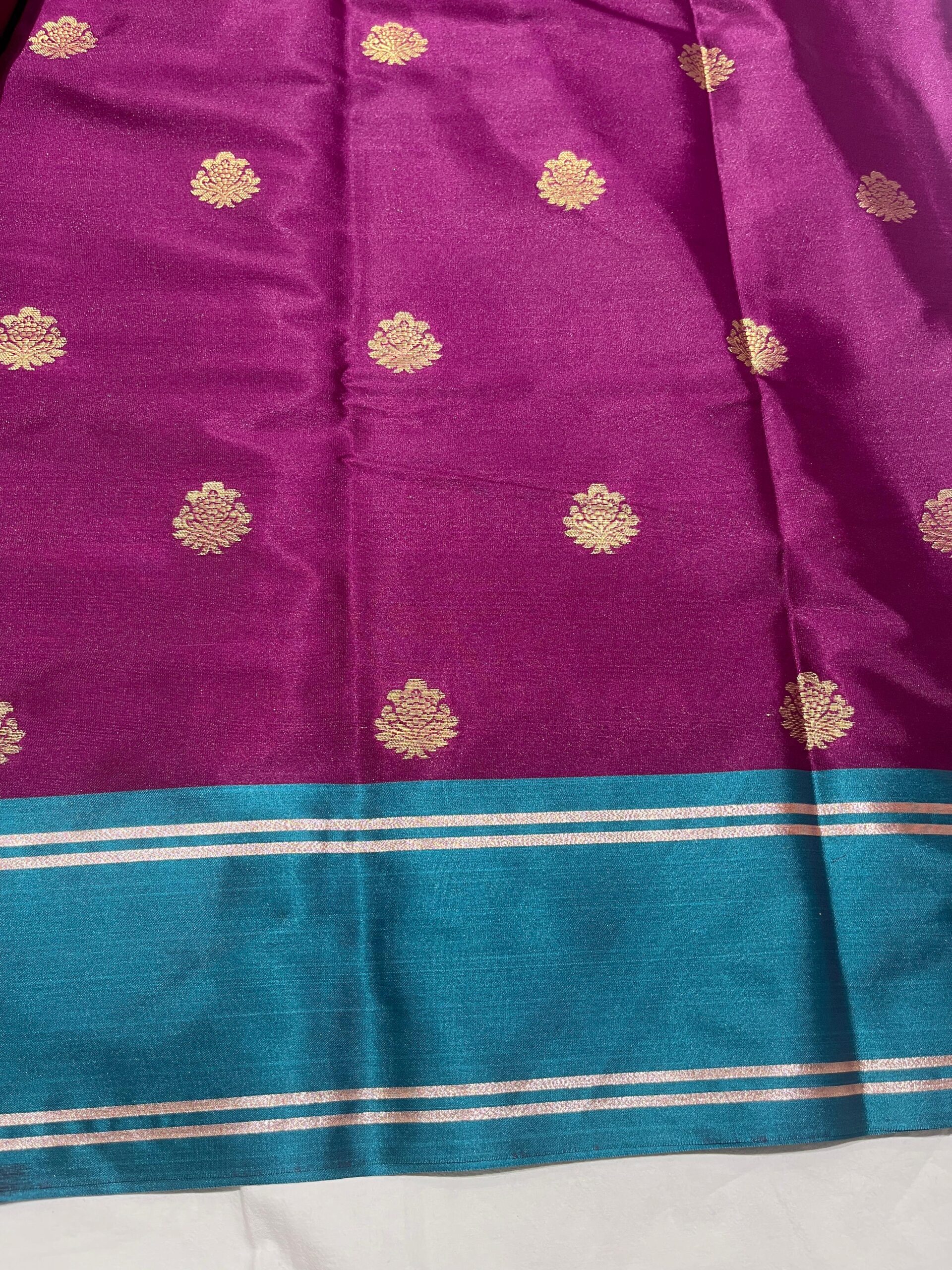 Banarasi Velvet Silk Saree — Garnet Color | Bentex Border & Rich Zari Pallu Banarasi Velvet Silk Saree — Garnet Color | Bentex Border & Rich Zari Pallu