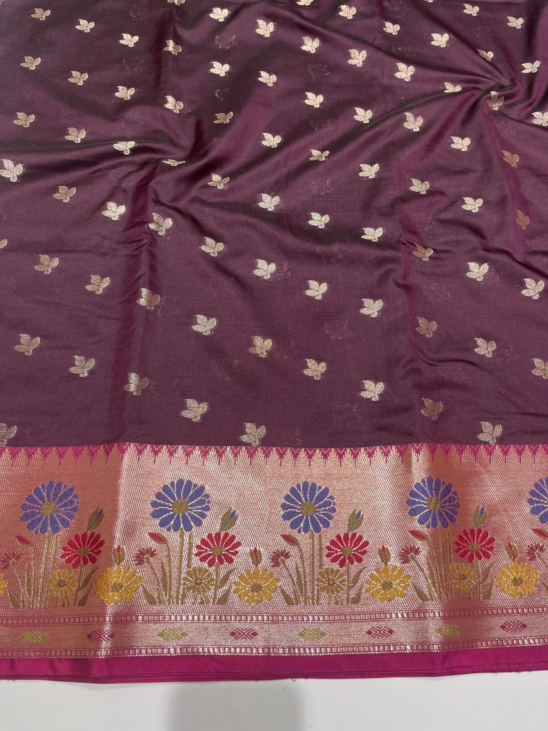 Katan Silk Banarasi Saree — Alfi Designer Collection