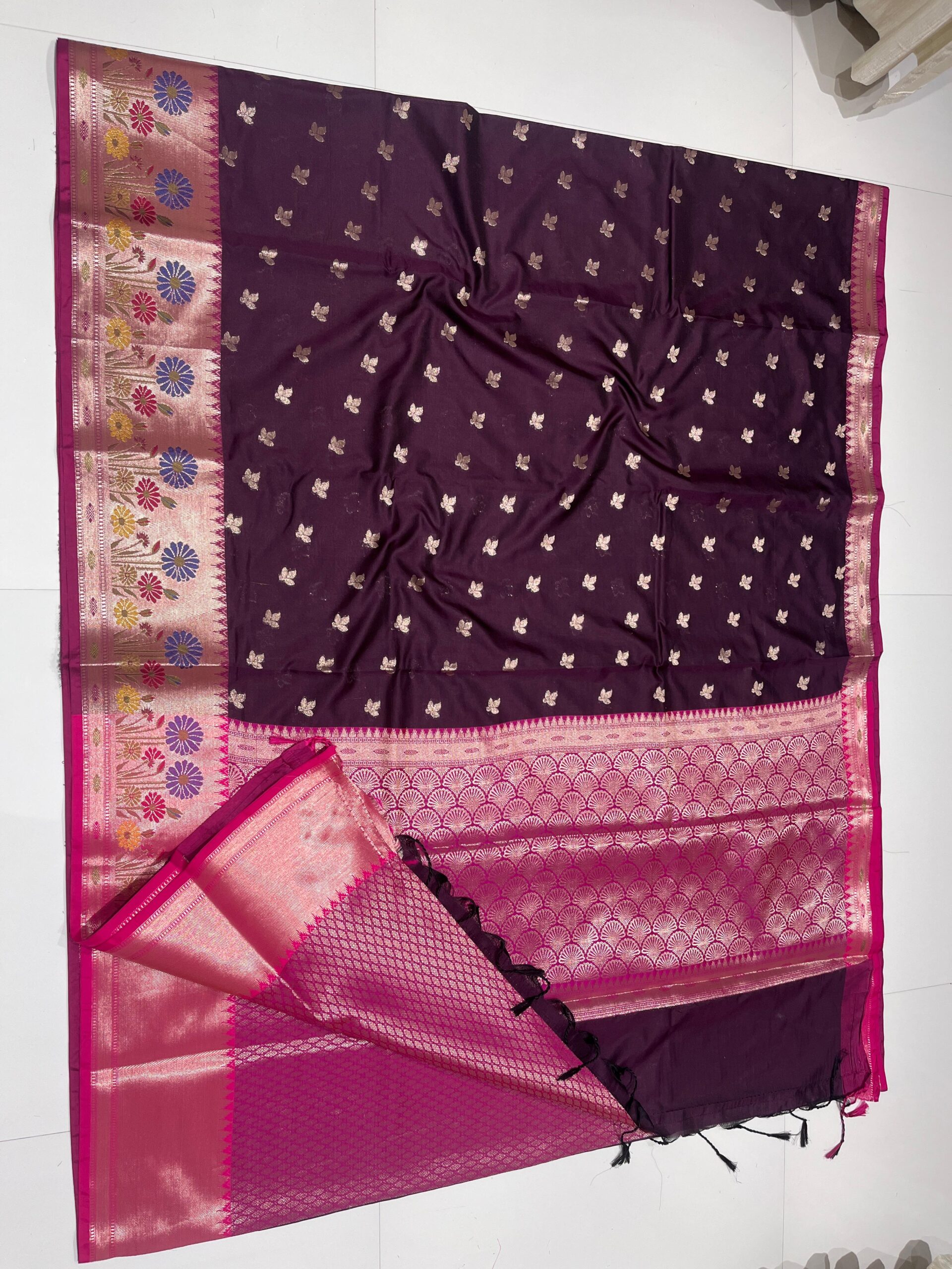 Katan Silk Banarasi Saree — Alfi Designer Collection