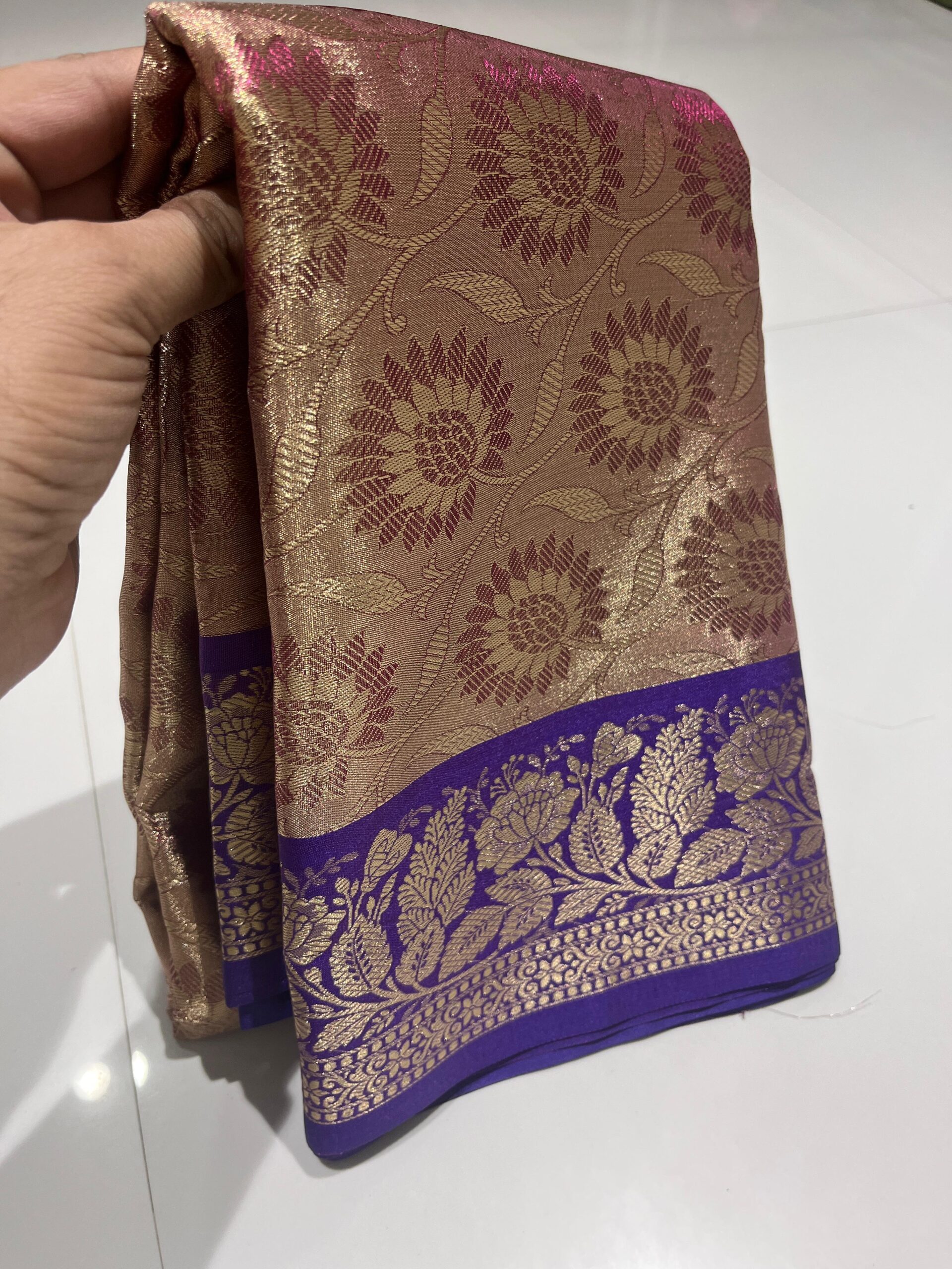 WhatsApp Image 2025-11-16 at 12.46.04 (1) Wholesale and retail, best prices, online store, banarasi saree orange colour, varanasi, banarasi saree online shop, Kanjivaram Tissue Saree – Premium Zari Weaving Collection