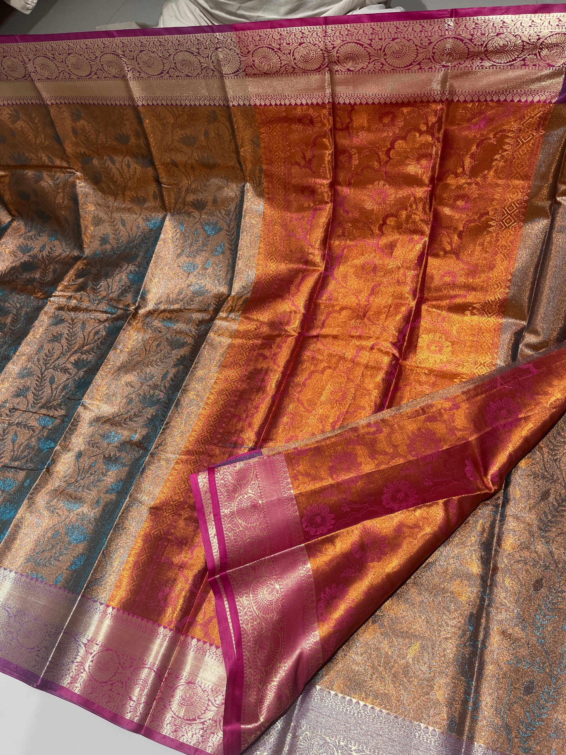 WhatsApp Image 2025-11-16 at 12.51.35 Wholesale and retail, best prices, online store, banarasi saree orange colour, varanasi, banarasi saree online shop, Kanjivaram Tissue Saree – Premium Zari Weaving Collection